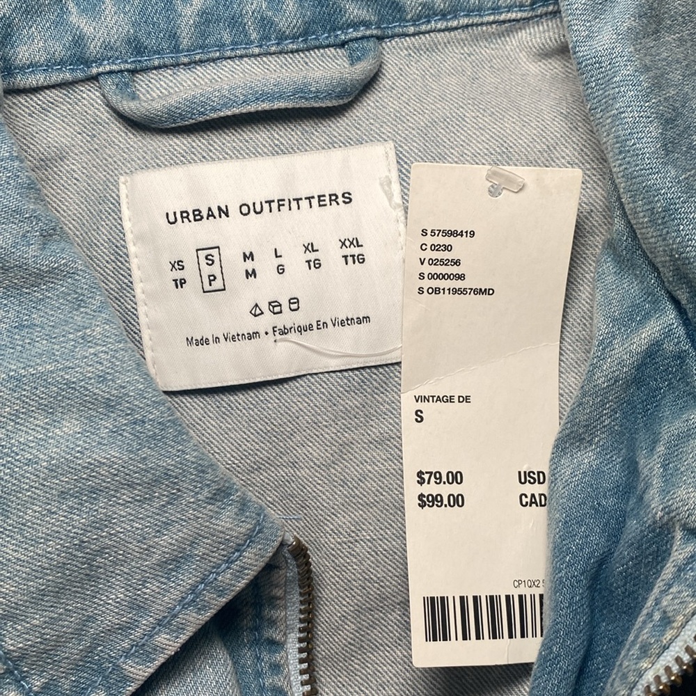 NWT Urban Outfitters Harrington Denim Jacket - Picture 9 of 9